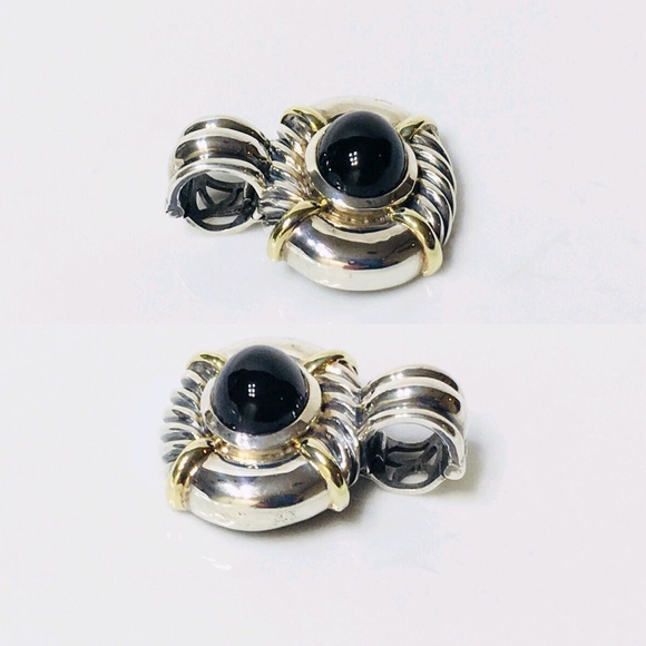 David Yurman Large Black Onyx Enhancer Pendant - Picture 3 of 8